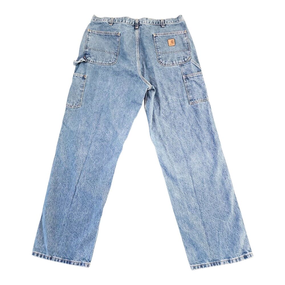 Carhartt Jeans Men's 40x32 Stonewash Dungaree Carpenter Original Fit B237 STW